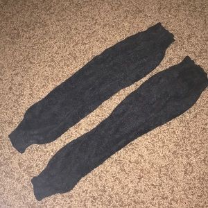 Soft black leg warmers